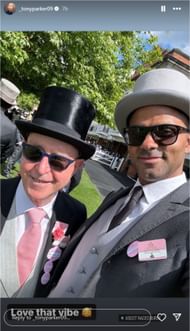 Tony Parker and friends at Royal Ascot racecourse (Credit: IG/_tonyparker09)